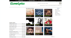 Desktop Screenshot of cloverlyrics.com