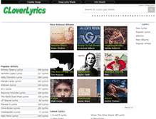 Tablet Screenshot of cloverlyrics.com